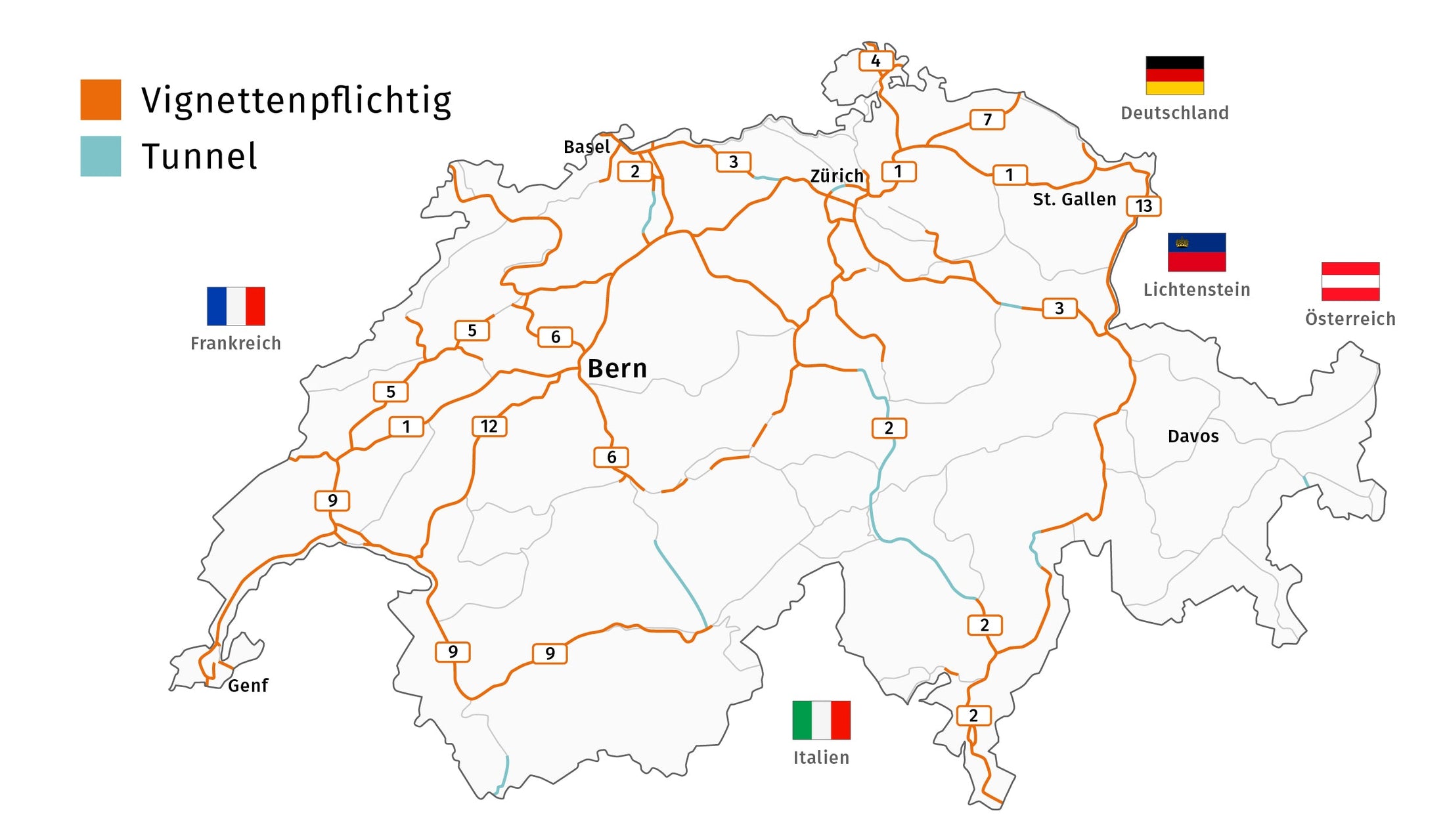 Schweiz Maut Motorrad